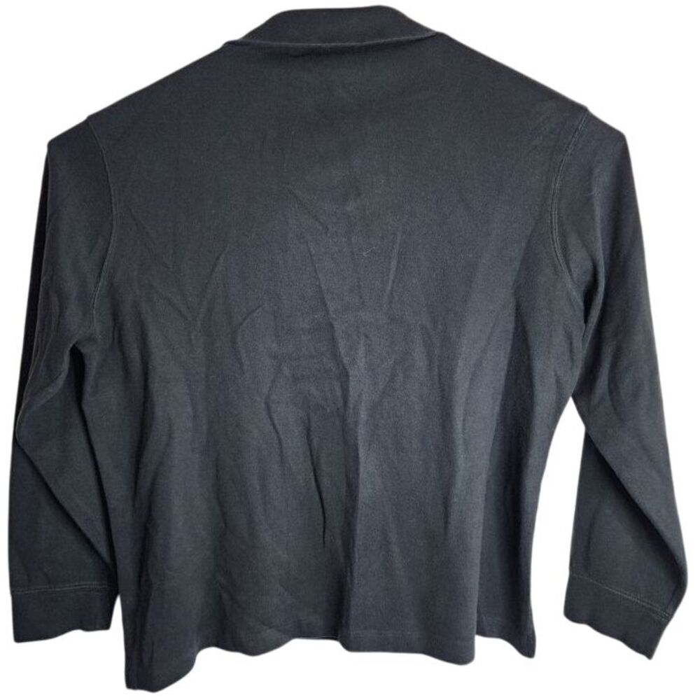 Polo‎ Ralph Lauren Sweater Men's XL Estate Rib 1/4 Zip Pullover Black - Picture 2 of 7